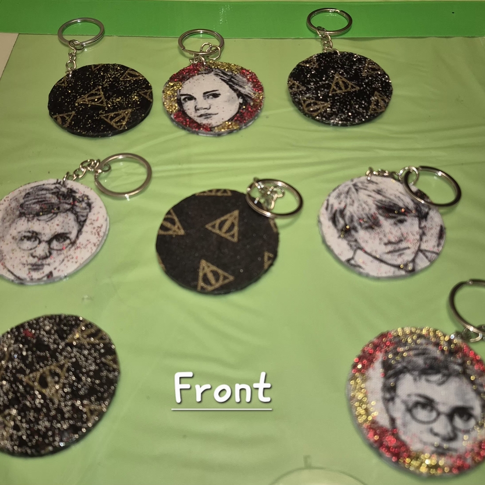 Harry Potter Hogwarts Key Chains Hand Crafted. Stocking Stuffers